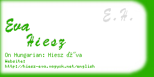 eva hiesz business card